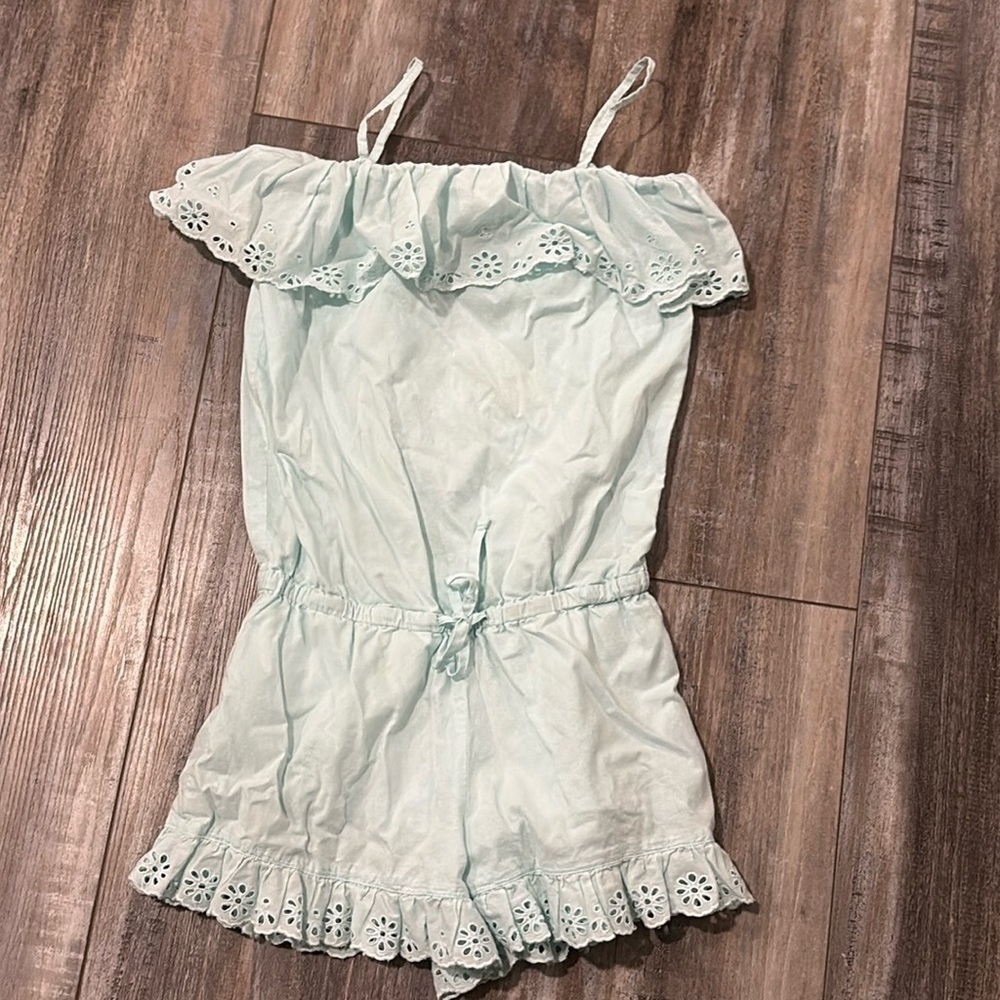 Polo Ralph Lauren Mint Eyelet Romper size 8